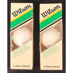 Vintage Wilson Sam Snead Victory Golf Balls, 2 Sleeves Of 3 Each, USA, NOS